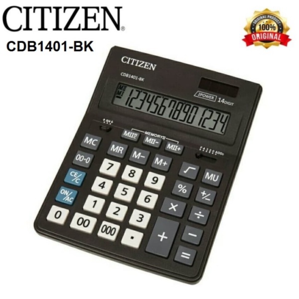 

Murah Dijual Citizen Calculator 14 Kalkulator CDB1401-BK Digits