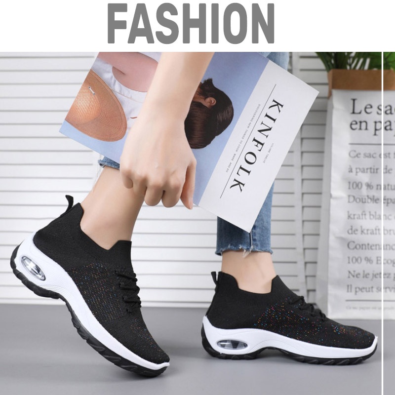 {FREE BOX} SEPATU SNEAKERS Tali WANITA casual Fashion Terbaru -518