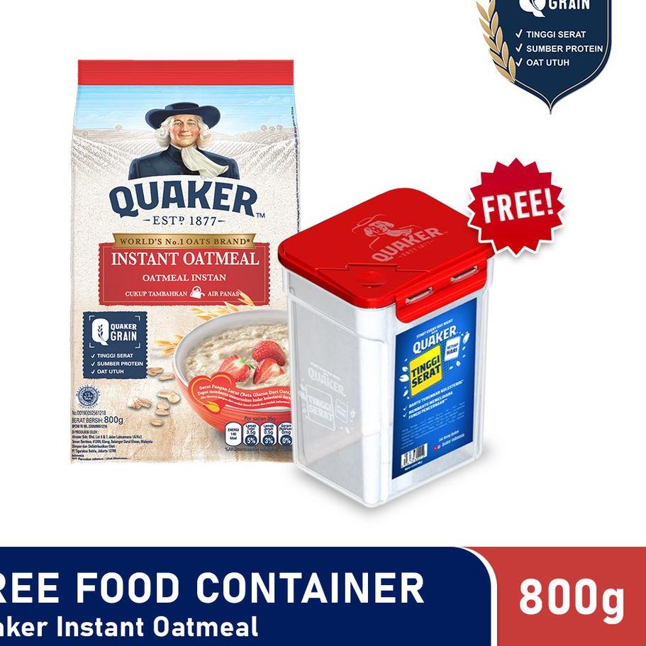 

Ayo Beli Quaker Instant Oatmeal 800g + Free Food Container''
