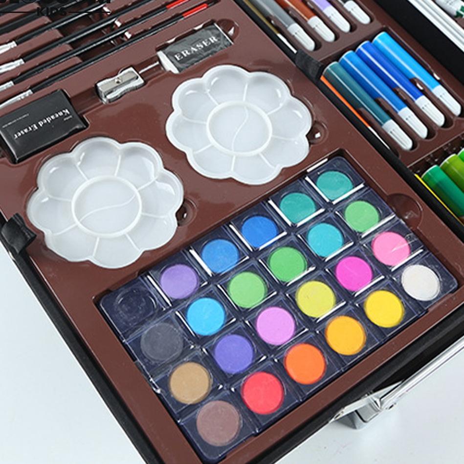 

[G-5I ✉] Crayon Art Set Koper Besi 145pcs Crayon Oil Paste Krayon Mewarnai Pensil Warna Cair Perlengkapan Tulis Sekolah - Blossom Kids-super keren