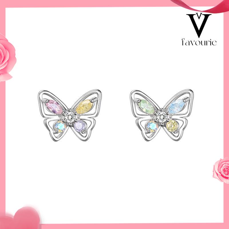 COD925 Anting Kupu-kupu Perak Sterling  Anting Desain Niche Mewah Ringan Musim Panas Wanita  Sederhana-FA