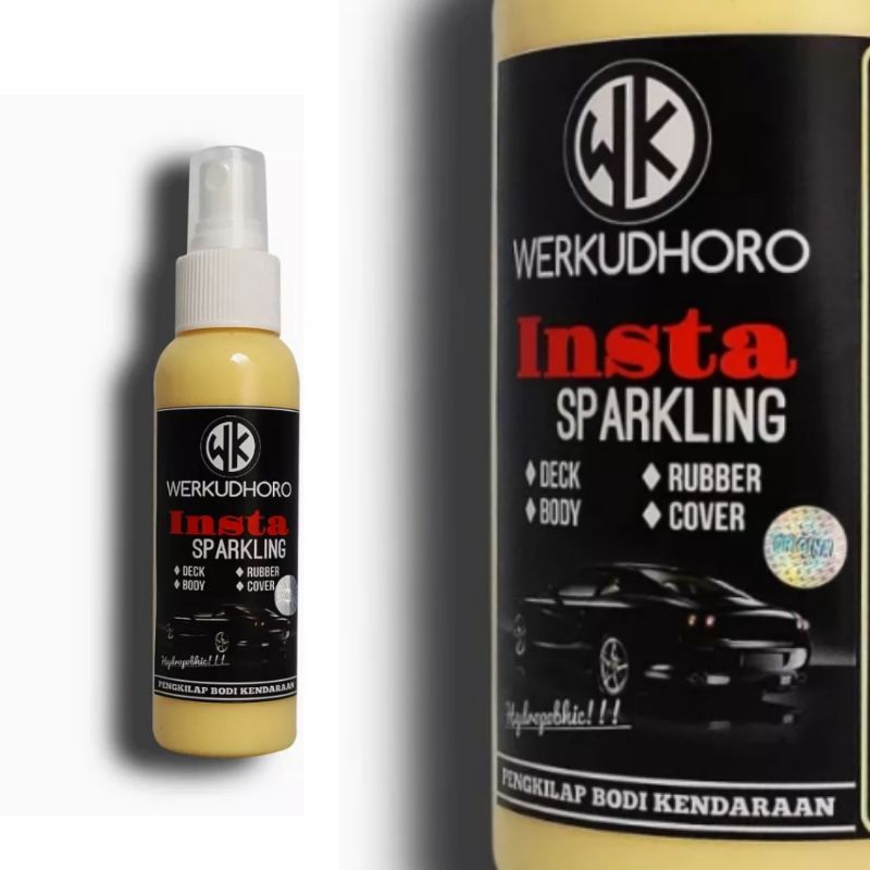 insta sparkling pengkilap body motor penghitam dasboard body kit kompons penghilang baret