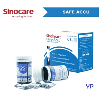 Image of Strip Gula Darah Sinocare Sinoheart Safe-Accu / Strip Glukosa Safe Accu
