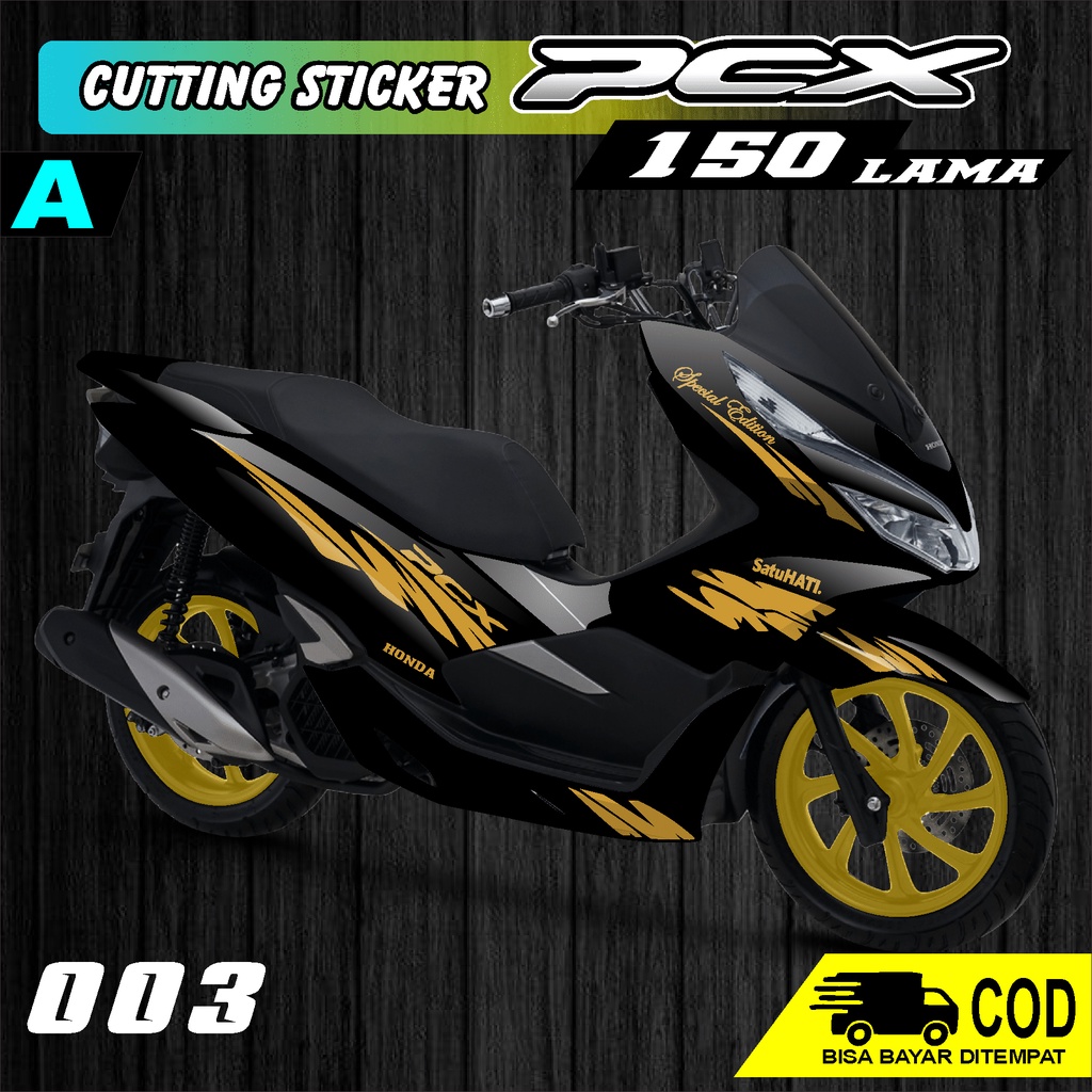 Cutting stiker motor keren  Pcx 150 - PCX 160 Hitam