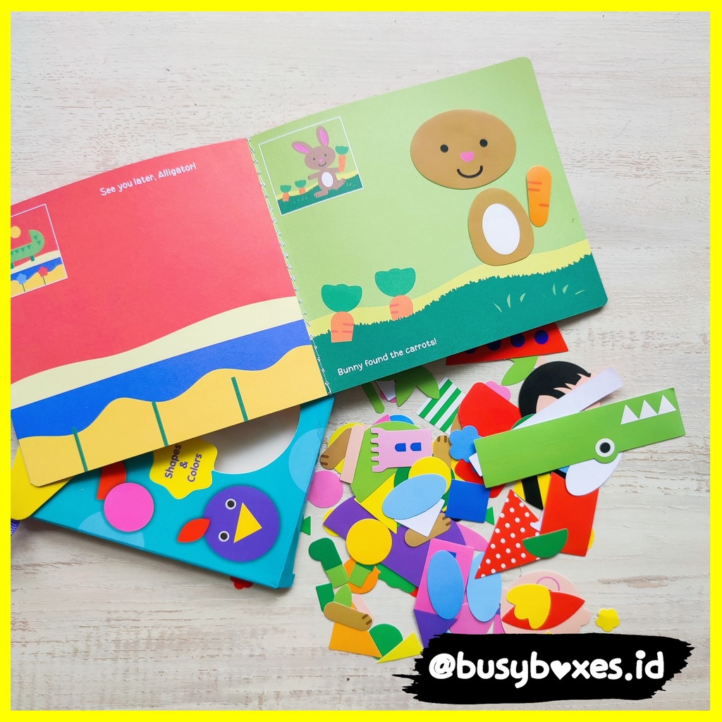 Busyboxes.id Mainan anak edukasi anak menempel tempel sticker reusable activity 1 2 3 tahun laki laki perempuan mainan edukasi - seri shape