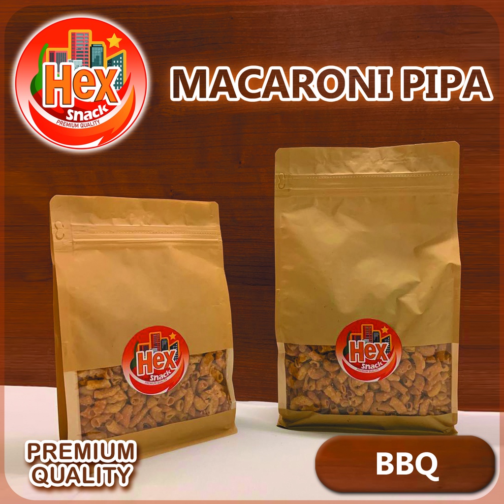 

Makaroni Pipa BBQ 300gram Premium Quality - Hex Snack