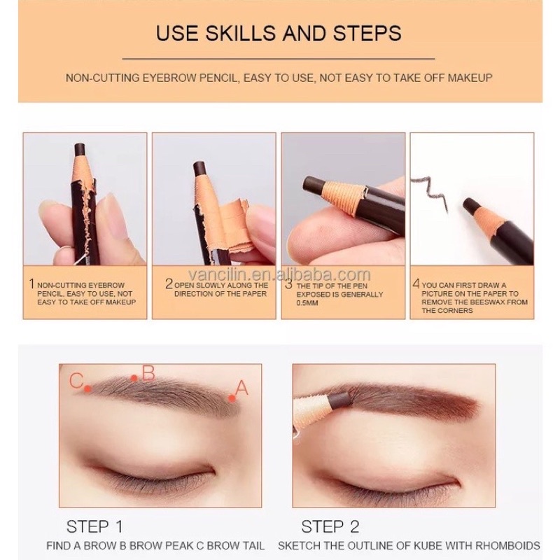 {Bisa kirim instant COD Medan Termurah} [READY] Pensil Alis Benang / Hengsi Eyebrow Pencil | Coklat | Hitam |PENSIL WATERPROOF UNTUK SULAM ALIS / SULAM BIBIR PENSIL SULAM RAUT / BENANG