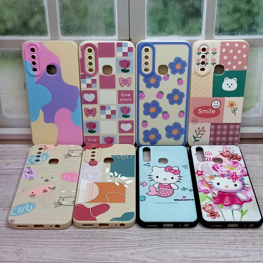 Case Vivo 1906 1904 1902 1901 Fuze Case Gambar Hello Kitty Flower Bear Cat Vivo Y12 Y15 Y17 Y11