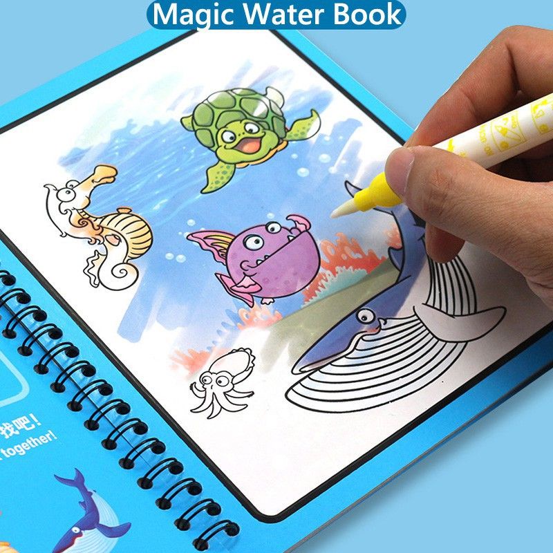 

Buku Magic Water Book Tahan Air Dan Bisa Digunakan Berulang