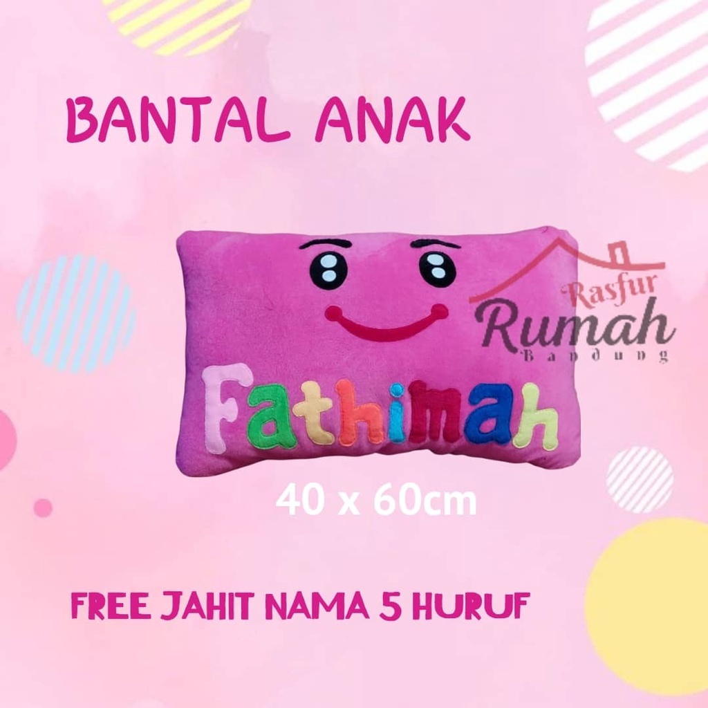 [LUCU &amp; UNIK] Bantal custom nama ukuran 40x60cm bahan velboa free tambah nama 5 huruf