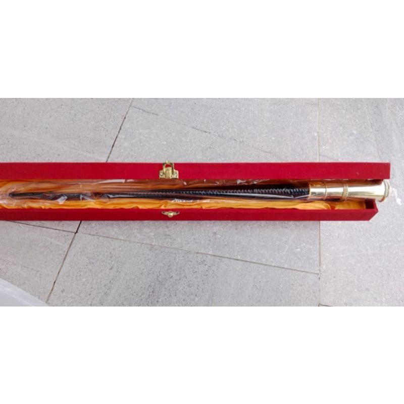 Tongkat Komando Pamen PDL pucuk ceper pecut/ lancip hitam untuk TNI-Polri