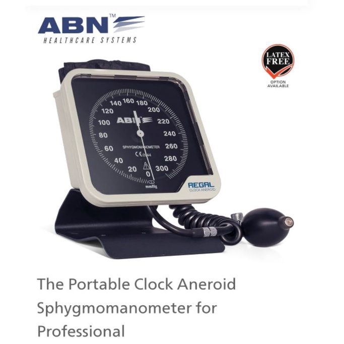 ABN Regal Desktop Model The Portable Clock Aneroid Sphygmomanometer Professional Series / Tensimeter Aneroid Type Meja ABN Regal