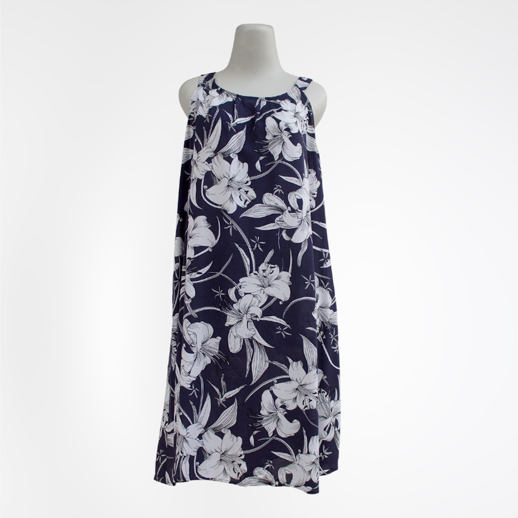 ANKO DRESS FLORAL BLUE SLEEVELESS