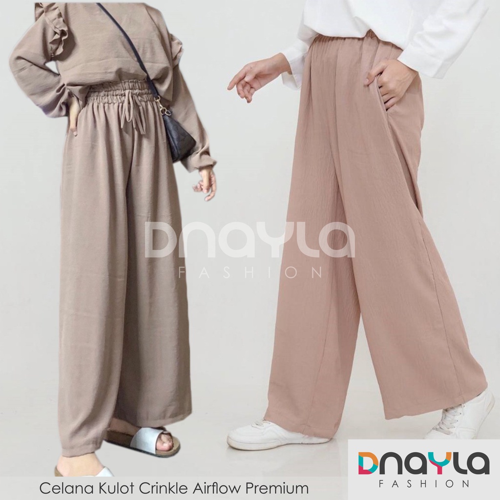 Celana Kulot Wanita Crinkle Airflow Premium All Size