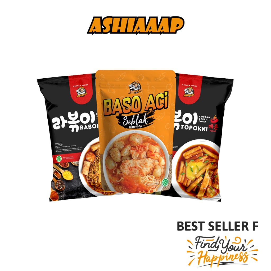 

Ashiaaap Paket Special Best Seller F (Topokki + Rabokki + Baso Aci Seblak)