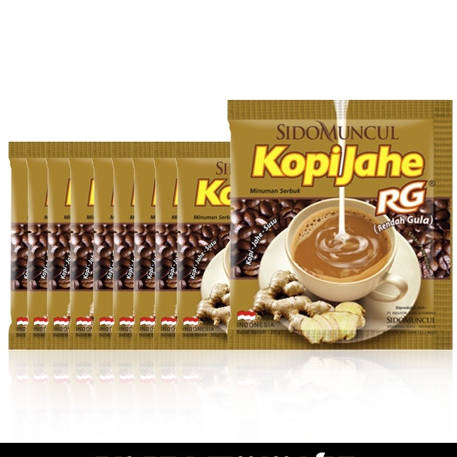 Jual SIDOMUNCUL Kopi Jahe Rendah Gula 1 pack isi 10 Sachet Shopee