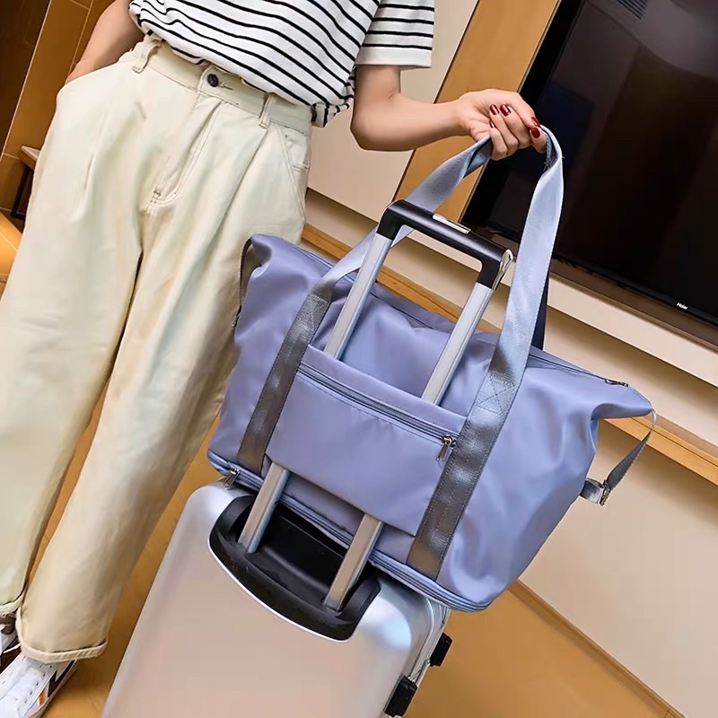 Travel bag duffel tas travel besar anti air portable gym bag fitness hand carry travelling import
