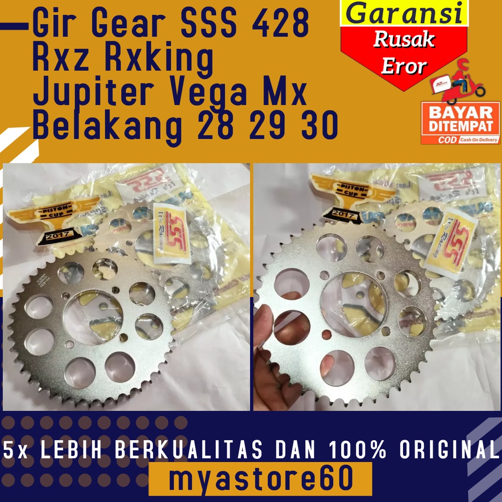 Gir Gear SSS 428 Rxz Gire Rxking Jupiter Gier Vega Mx Ger Rx King Belakang 28 29 30