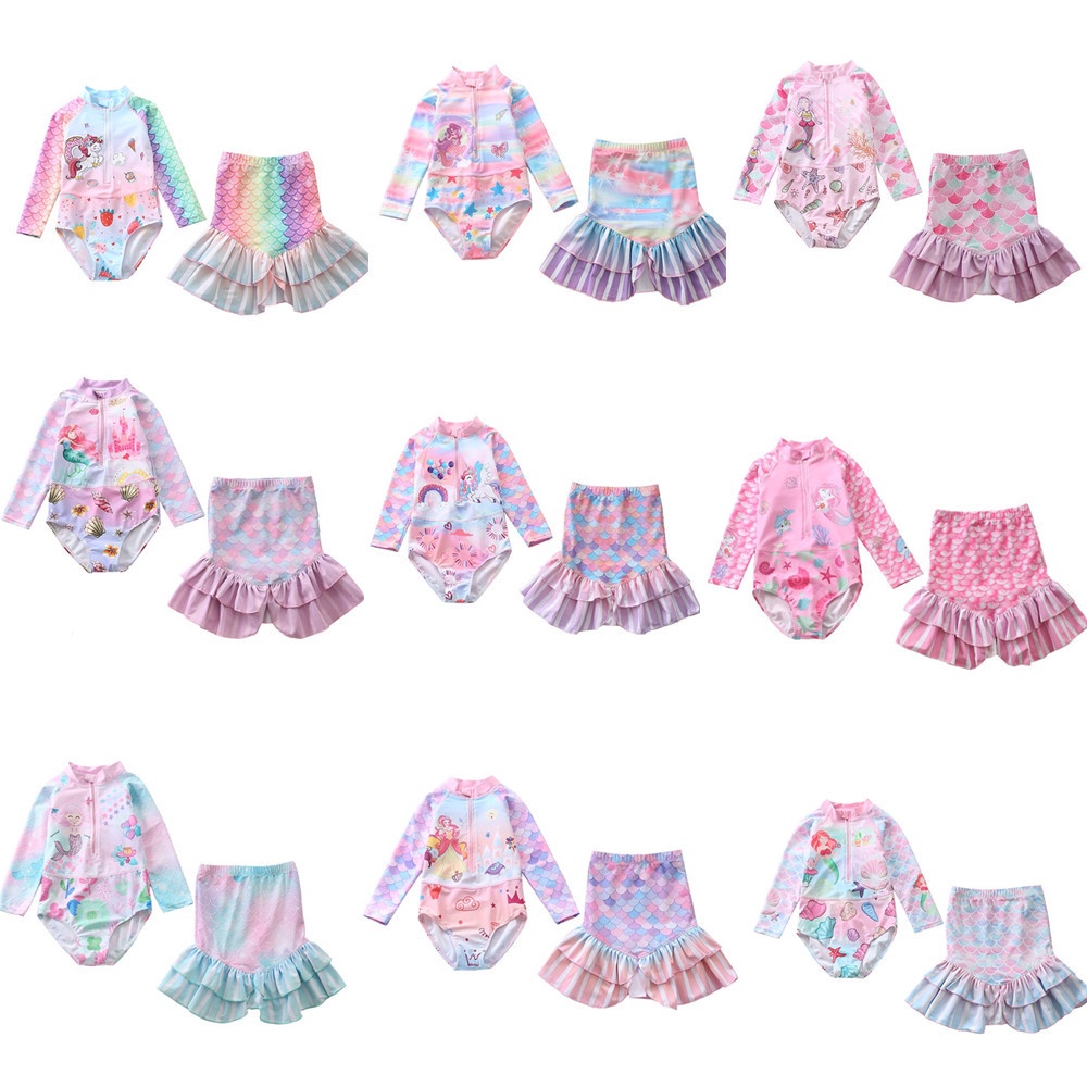 BAJU RENANG ANAK PEREMPUAN SETELAN BAJU RENANG IMPORT SWIMSUIT KIDS CM25 2330