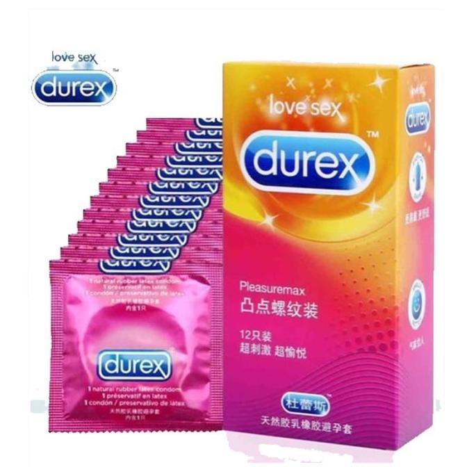 Kondom Durex Pleasuremax gerigi & berbintik dotted - isi 12 pcs