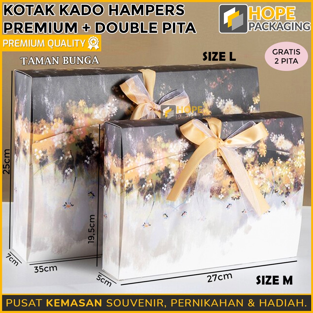Kotak Kado Hampers Premium + Double Pita romantis / box souvenir hadiah Ulang tahun / ultah / happy birthday souvenir anaK / valentine