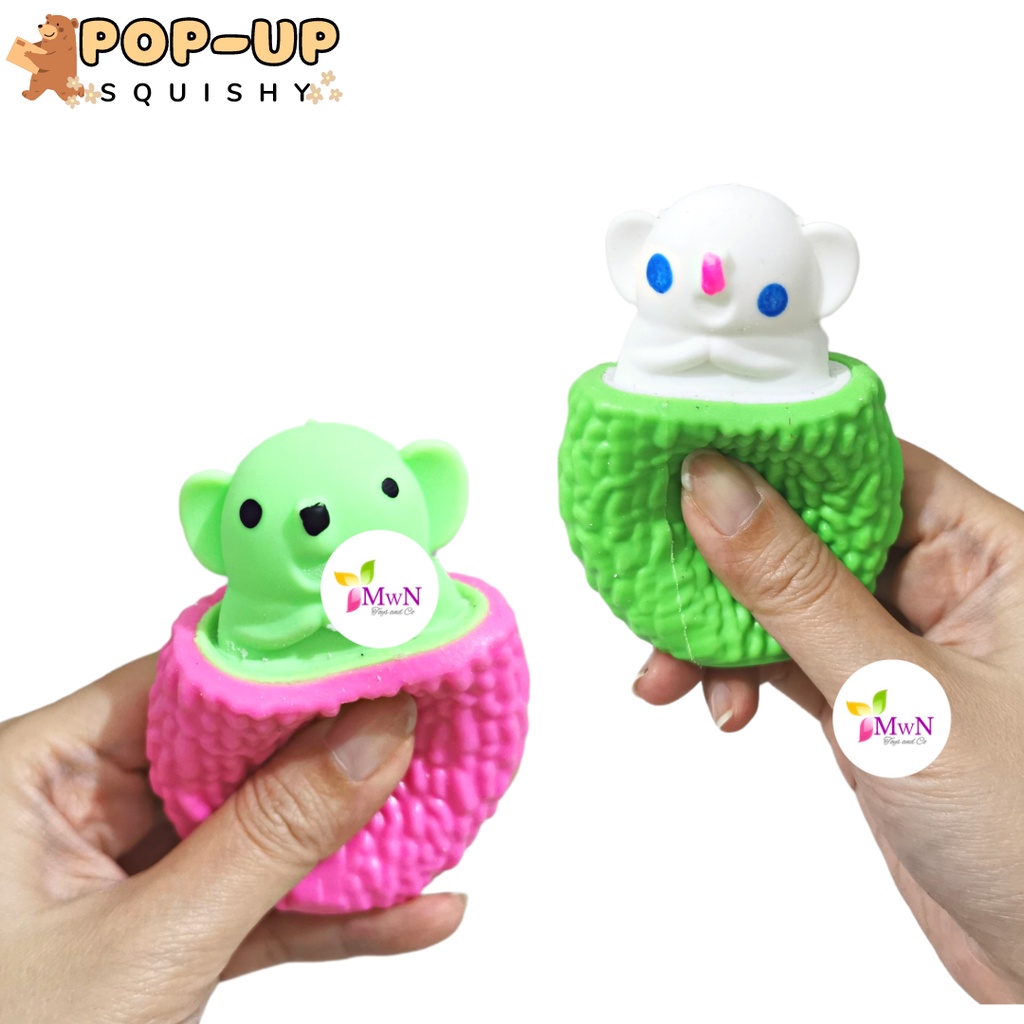 MWN Mainan Squishy Pop up Animal / Squishy Anti stress