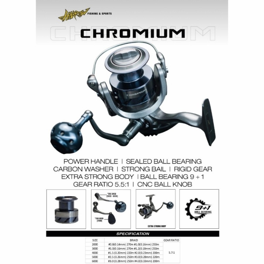 Reel Harrow Chromium 5000 power handle
