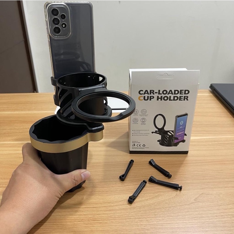 Cup Holder Mobil/Holder Hp Mobil 3in1/Holder Mobil Model gelas SerbaGuna Promo Sen