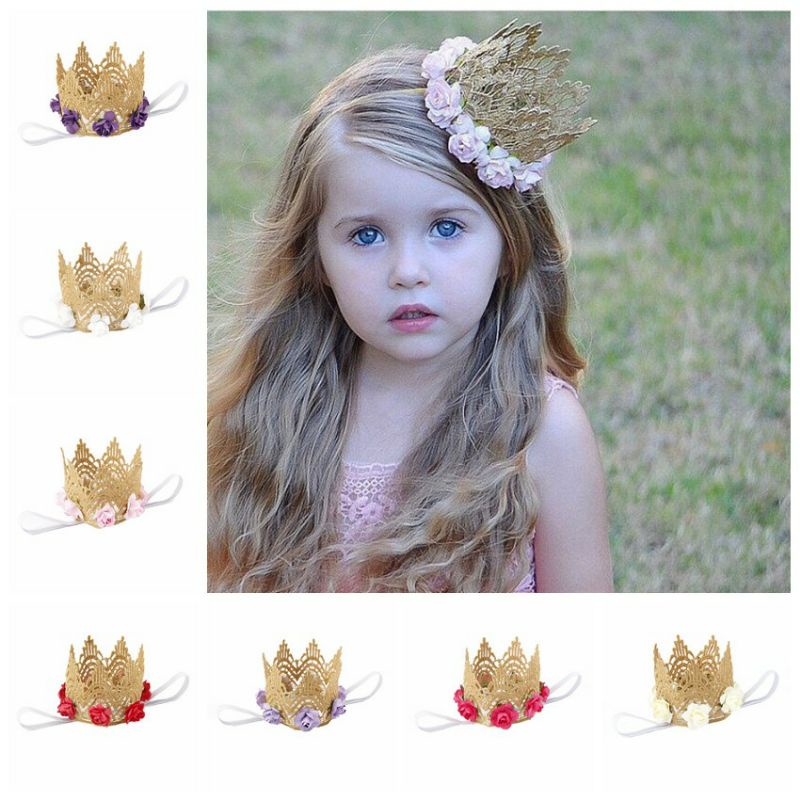bando crown bunga/bando mahkota anak/bando crown/bando ulangtahun anak/bando mahkota
