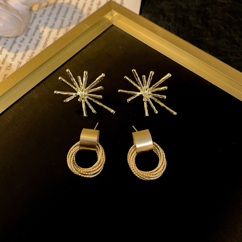 Anting Hoop Besar Desain Wanita Anting Eropa Dan Amerika Hoops Polos Kecil Anting Trendi Baru