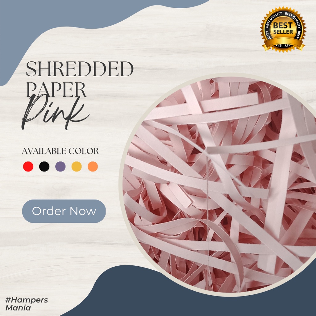 

Kertas cacah pink premium hampers/kertas giling/kertas serut