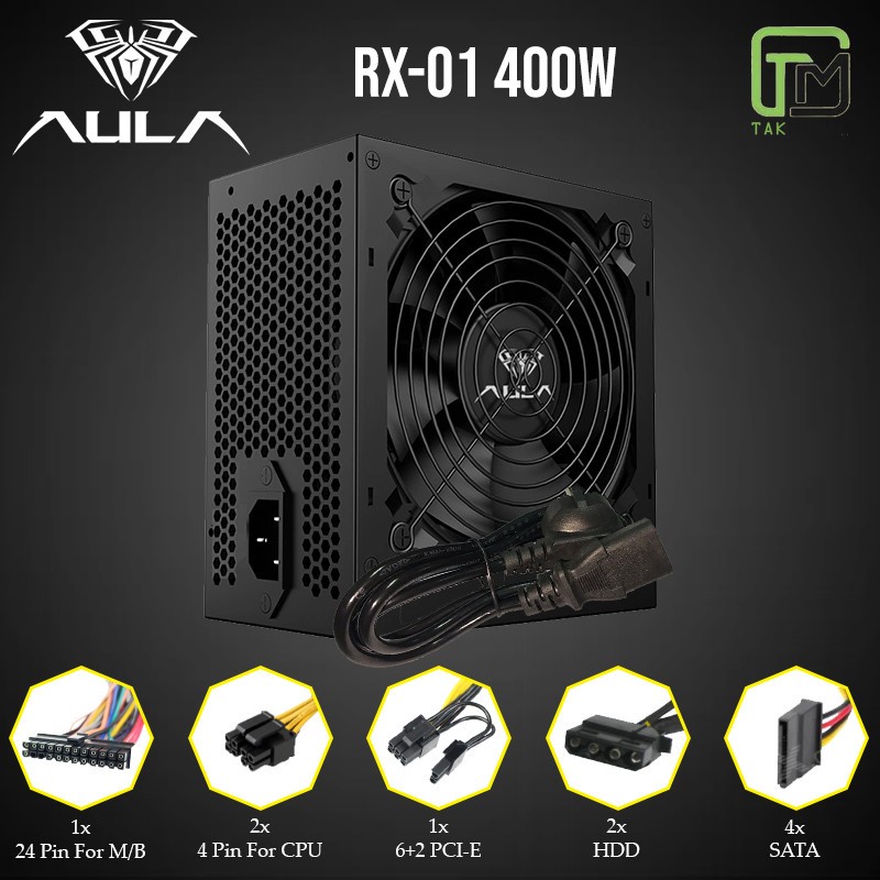 Power Supply PSU AULA 400w Gold Plus – Power Supply Gaming AULA 400 w