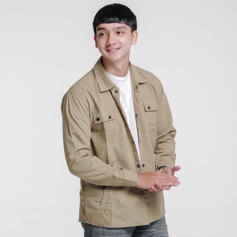 Jaket Semi Parka Cowok Pria - Jaket Kemeja Keren Pria Terbaru KRTR 2023