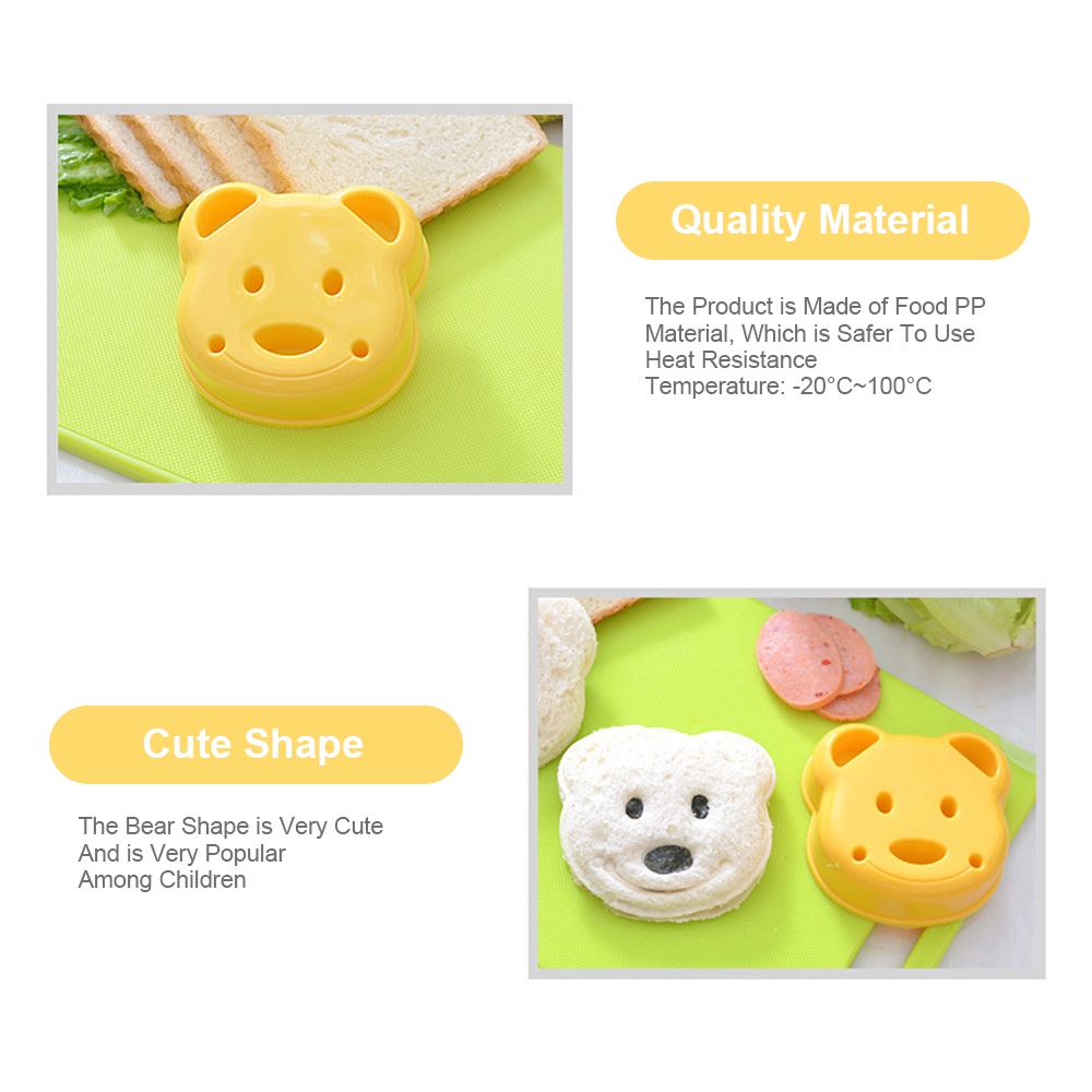 Lakhu Cetakan Roti Tawar Sandwich Mold Bear Beruang lucu