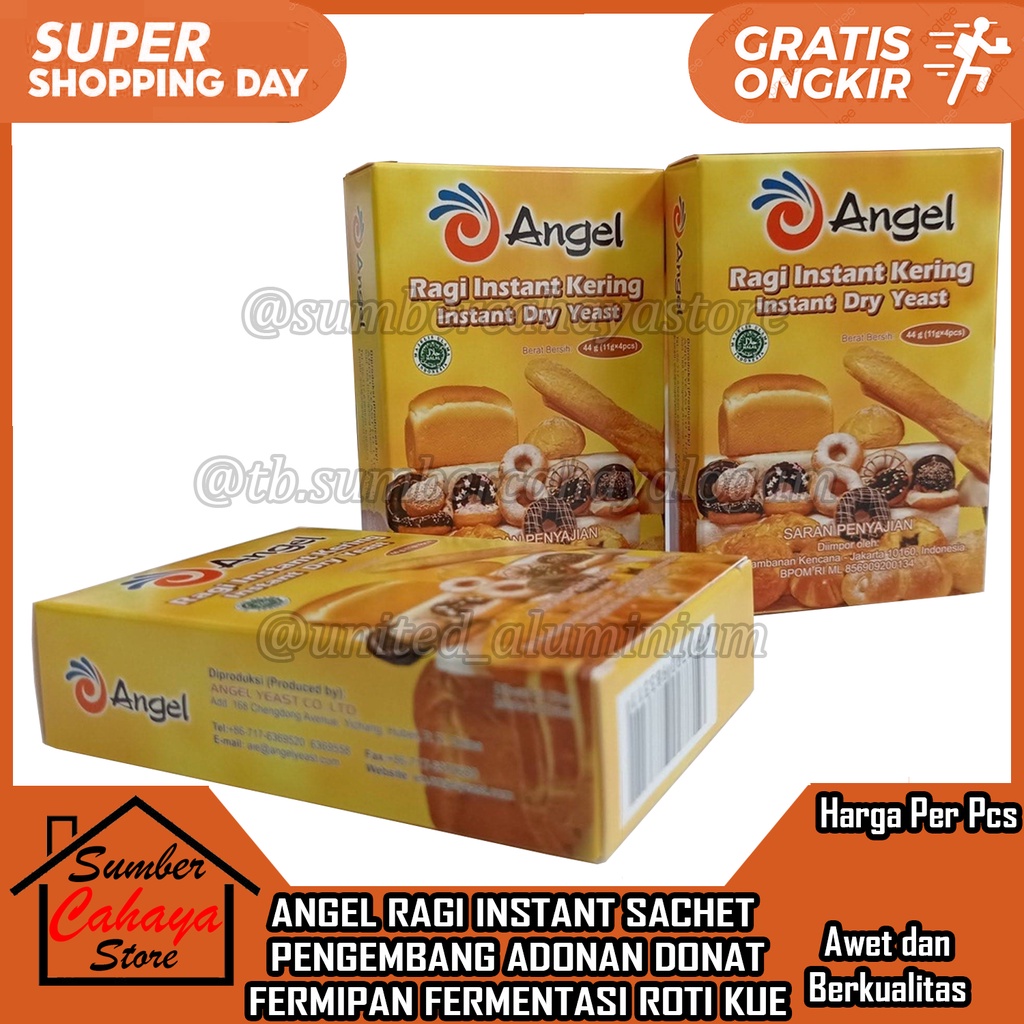 Jual Ragi Instan Angel Sachet Gr Yeast Kering Pengembang Adonan Donat