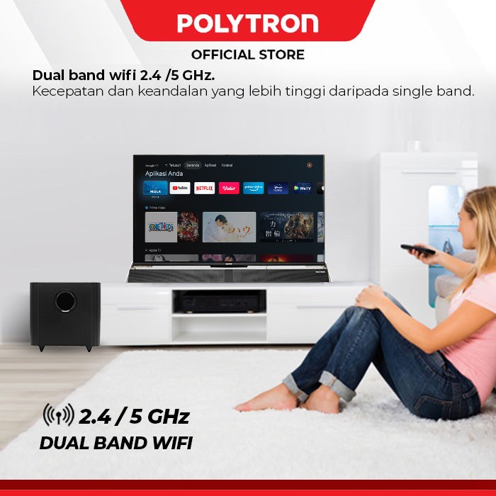 POLYTRON PLD 50BUG5959 / PLD50BUG5959 4K UHD Smart Cinemax Soundbar Google TV 50 Inch