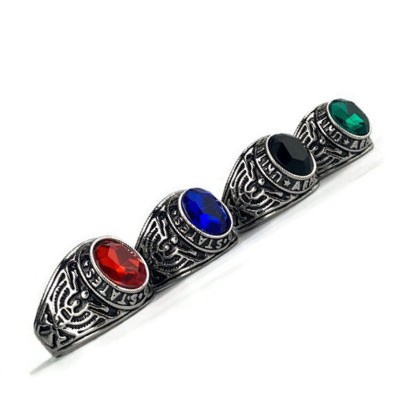 Cincin Batu Akik Varian Safir Biru Merah GarneHijau Zamrud Hitam C53