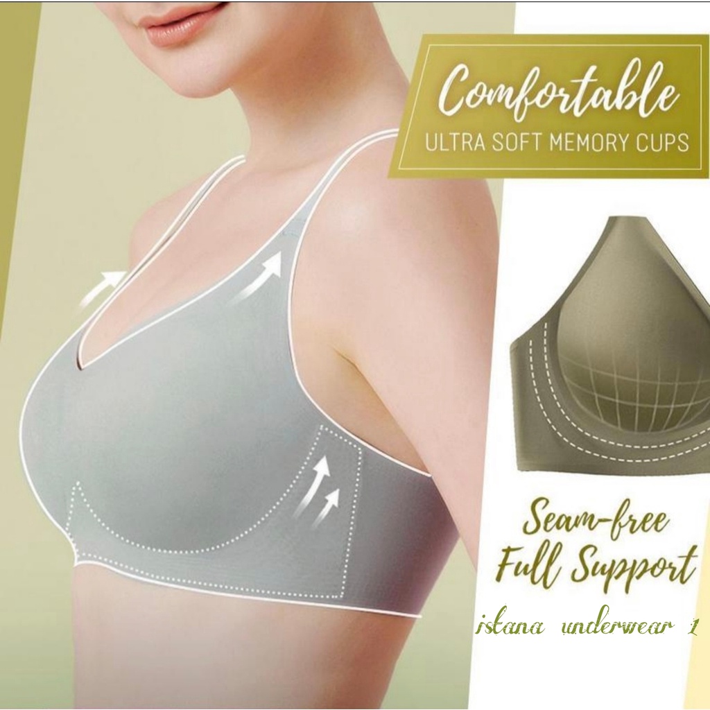Bra Sorex Silky Lite / Bh Seamless Sport Push Up bra Tanpa kawat