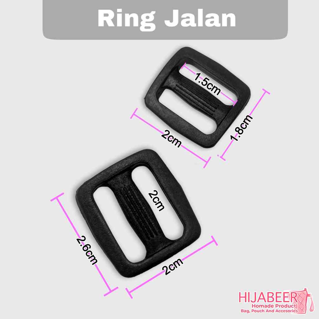 Ring Jalan 2cm / Ring Jalan 1.5cm / Ring Bisban Tas Ransel /10pcs