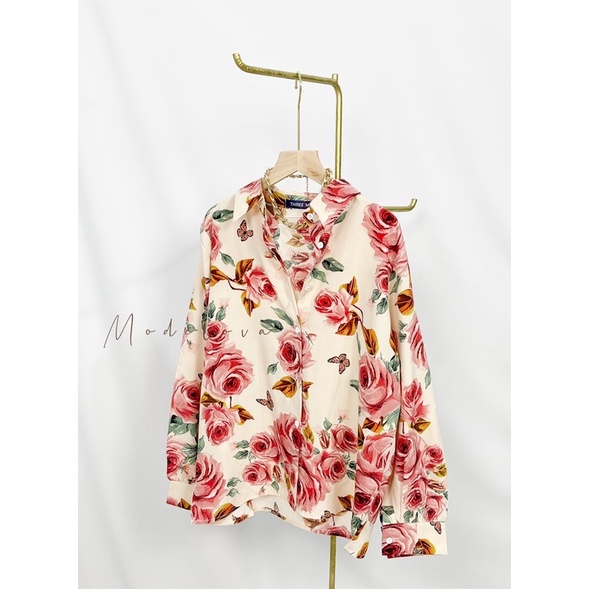 MDLV ~ 7747# Floretta Floral Shirt Kemeja Bunga Import