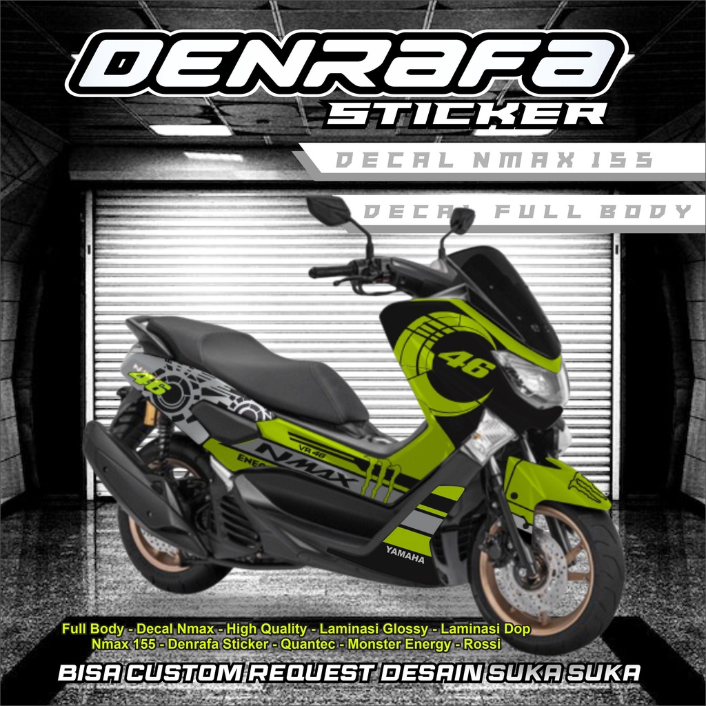 STRIPING FULL BODI DECAL NMAX 155 / DECAL MOTOR YAMAHA NMAX 155 MODEL ROSSI