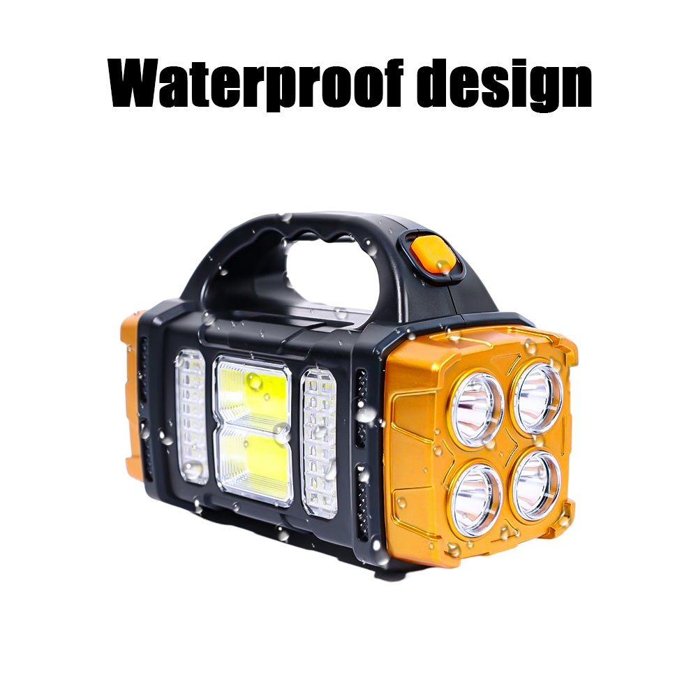 Usb &amp; Tenaga Surya Lampu Kerja Lampu Sorot 40LED+COB Senter IP44 Tahan Air Cahaya Kuat Multi-Fungsi Portabel Lampu Genggam COB Baca Lampu Samping Outdoor Camping Searchlight