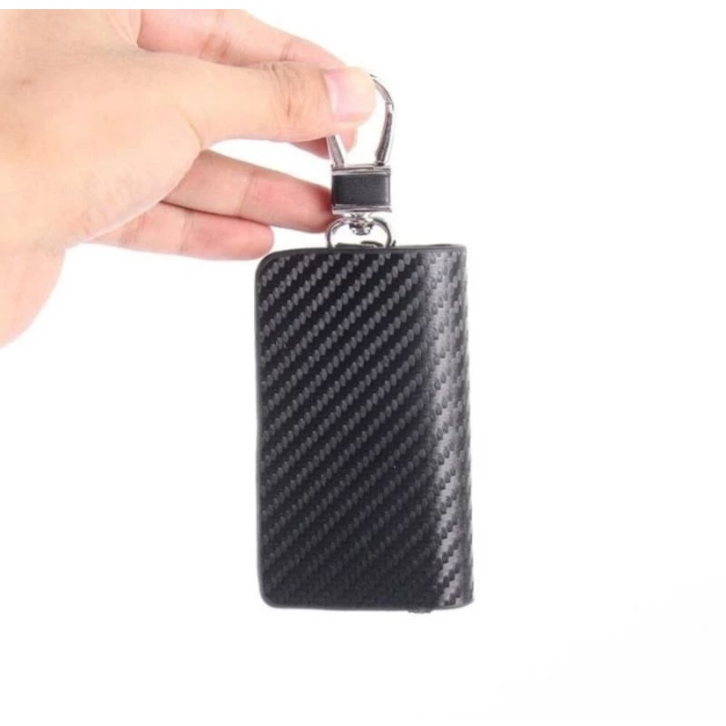 Dompet Kunci Remot STNK mobil Motor bentuk Remot PCX motif carbon elegan