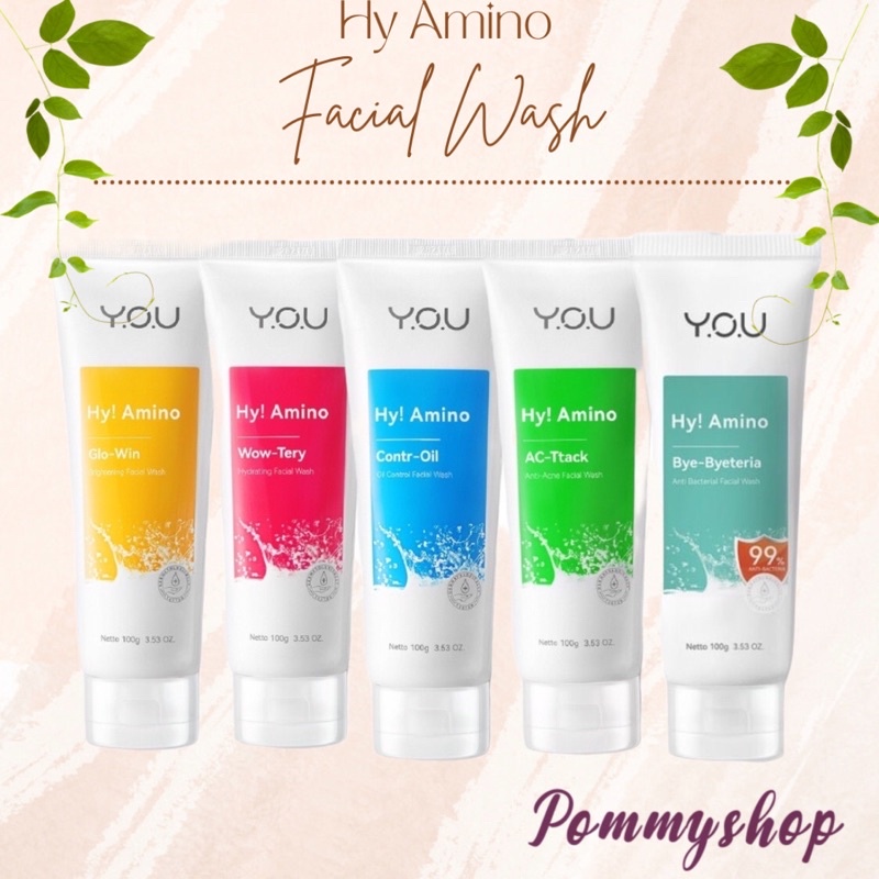 You Hy! Amino Facial Wash | Brightening | Hydrating | Anti Acne | Oil Control 100g