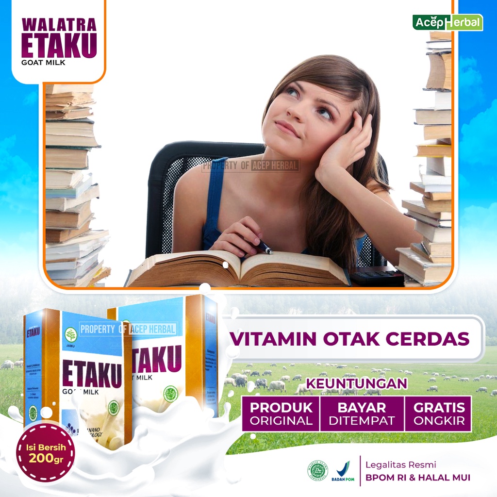 

ETAKU Asli Original Susu Kambing Bubuk Etawa Berkhasiat dan Bermanfaat / Vitamin Daya Tahan Tubuh / Vitamin Anak Nafsu Makan Dan Otak / Susu Penambah Berat Badan BPOM / Rendah Gula Krimer Nabati Susu Murni Not ETAWAKU PLATINUM