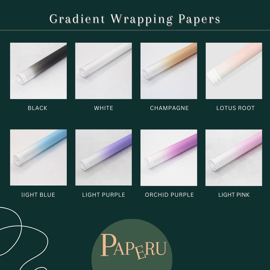 

[Paperu] Gradient Paper Cellophane Wrapping Paper Kertas Bunga Buket | Kertas wrapping bunga