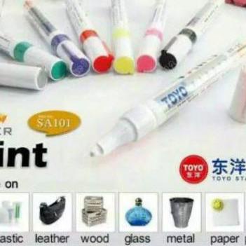 

☐ Spidol Ban TOYO Paint Marker Original Import Warna Warni : Silver Merah Putih KEL321