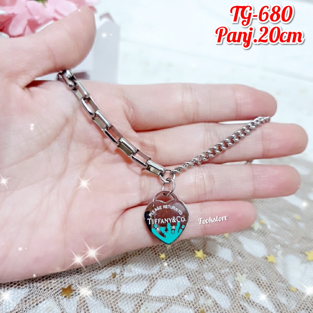 TITANIUM GELANG WANITA FASHION KOREA /ANTI KARAT/COD