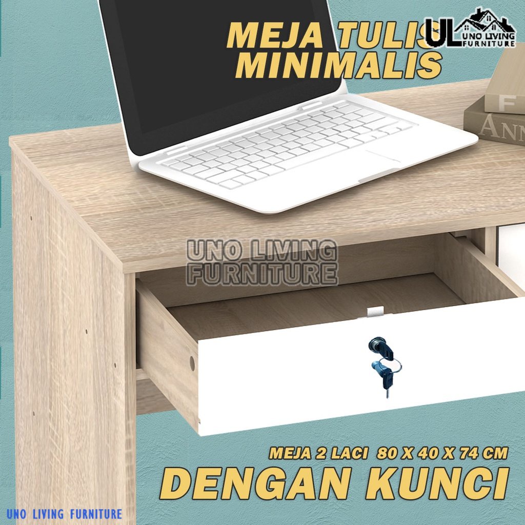 MTK 80 2L MEJA TULIS MEJA KERJA MEJA BELAJAR MEJA DESK MEJA KOMPUTER MEJA TULIS MINIMALIS MEJA KANTOR MEJA RIAS MEJA DENGAN LACI MEJA MINIMALIS