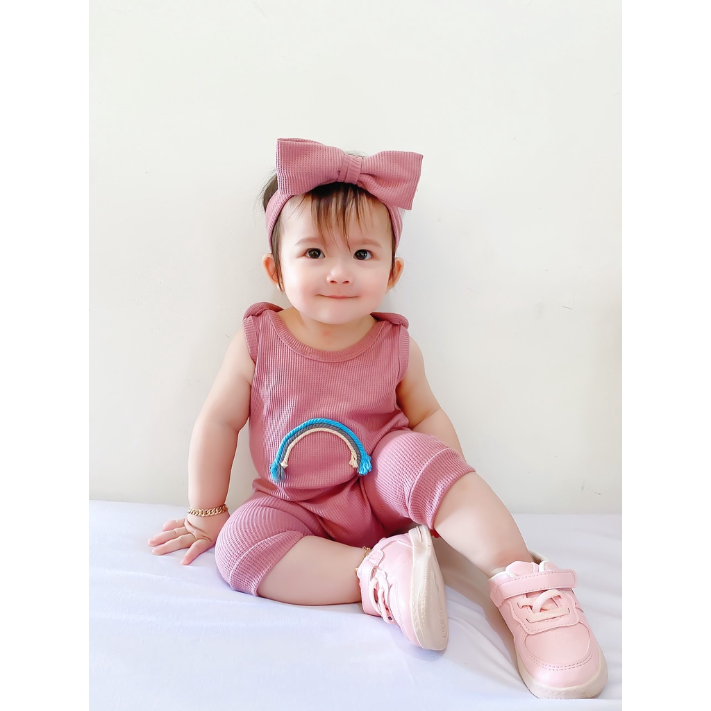 [12.12 SALE] Mioubaby Overall free headband | overall bayi  | Playsuit bayi | romper anak I overall bayi I baju kodok anak | jumper bayi | jumpsuit bayi | hadiah lahiran | romper bayi  I jumper baby I jumpsuit baby I baju kodok bayi I romper baby